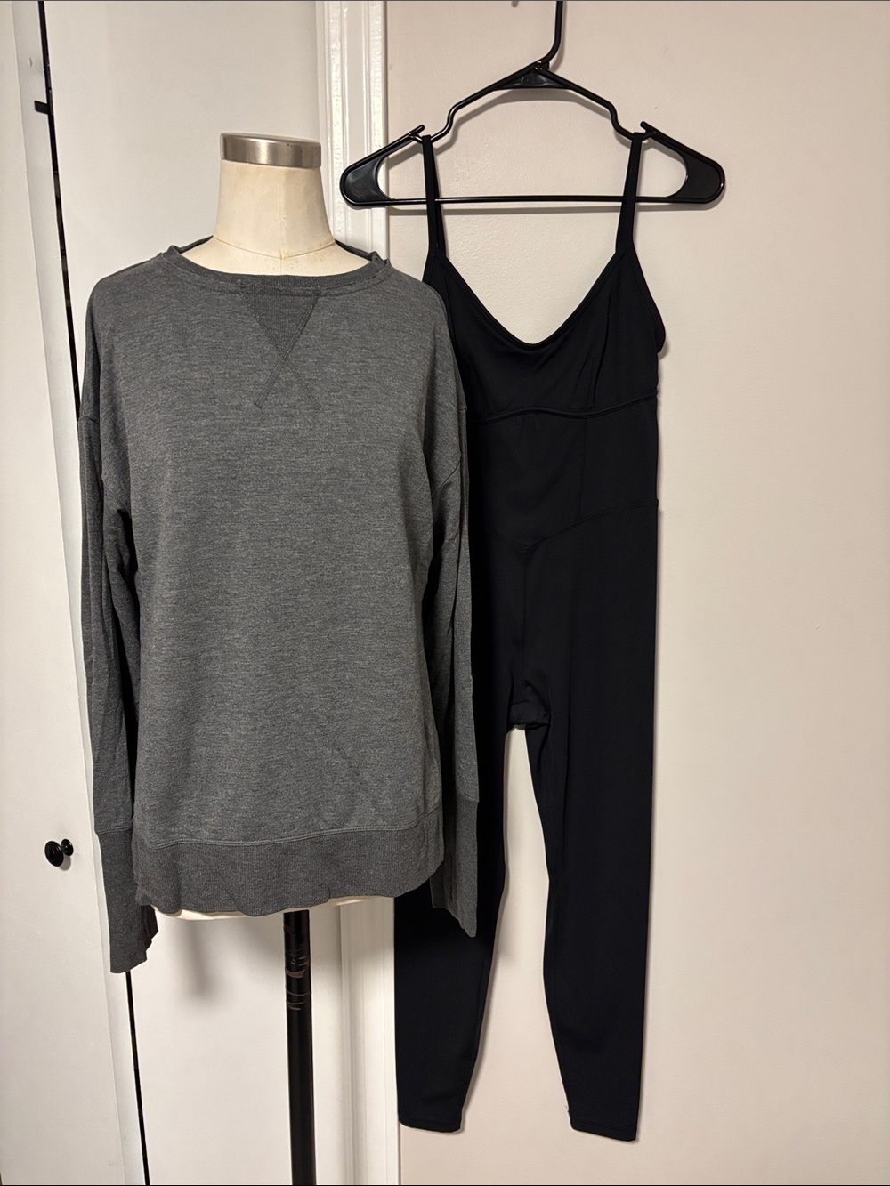 JoyLab black unitard and fleece top bundle